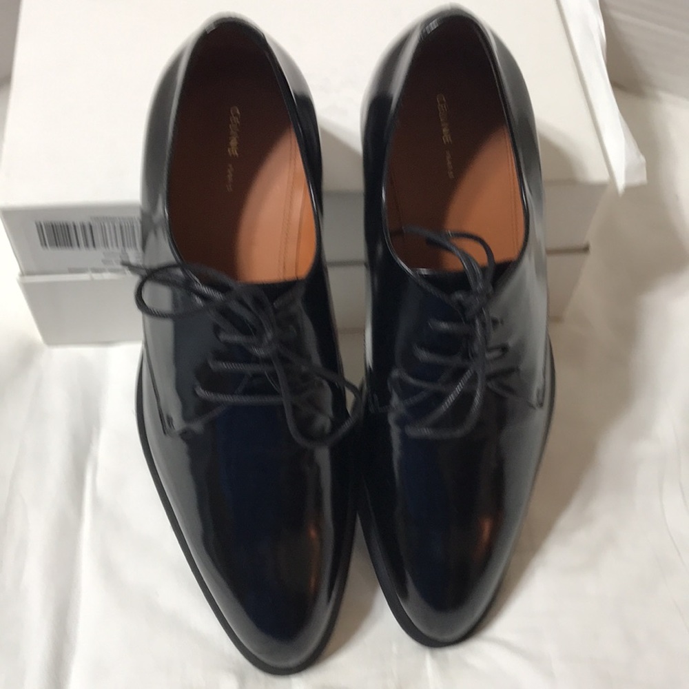 Celine patent leather derby oxfords. Made in Italy. NWOT - Picture 5 of 9